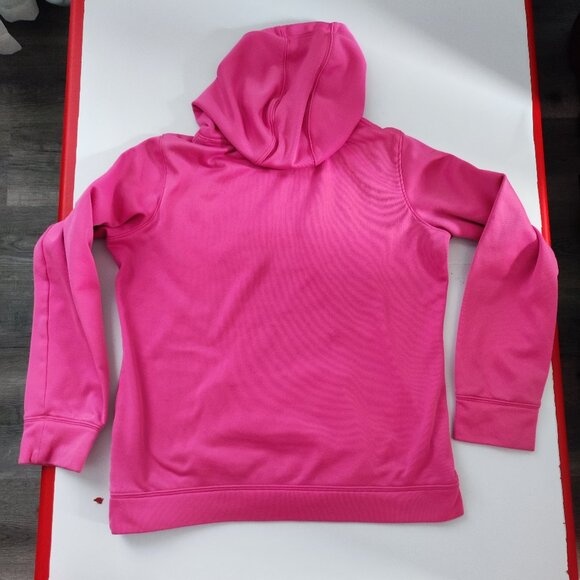 Under Armour pull on Hoodie youth girl size L pink with graphic design - Picture 3 of 6